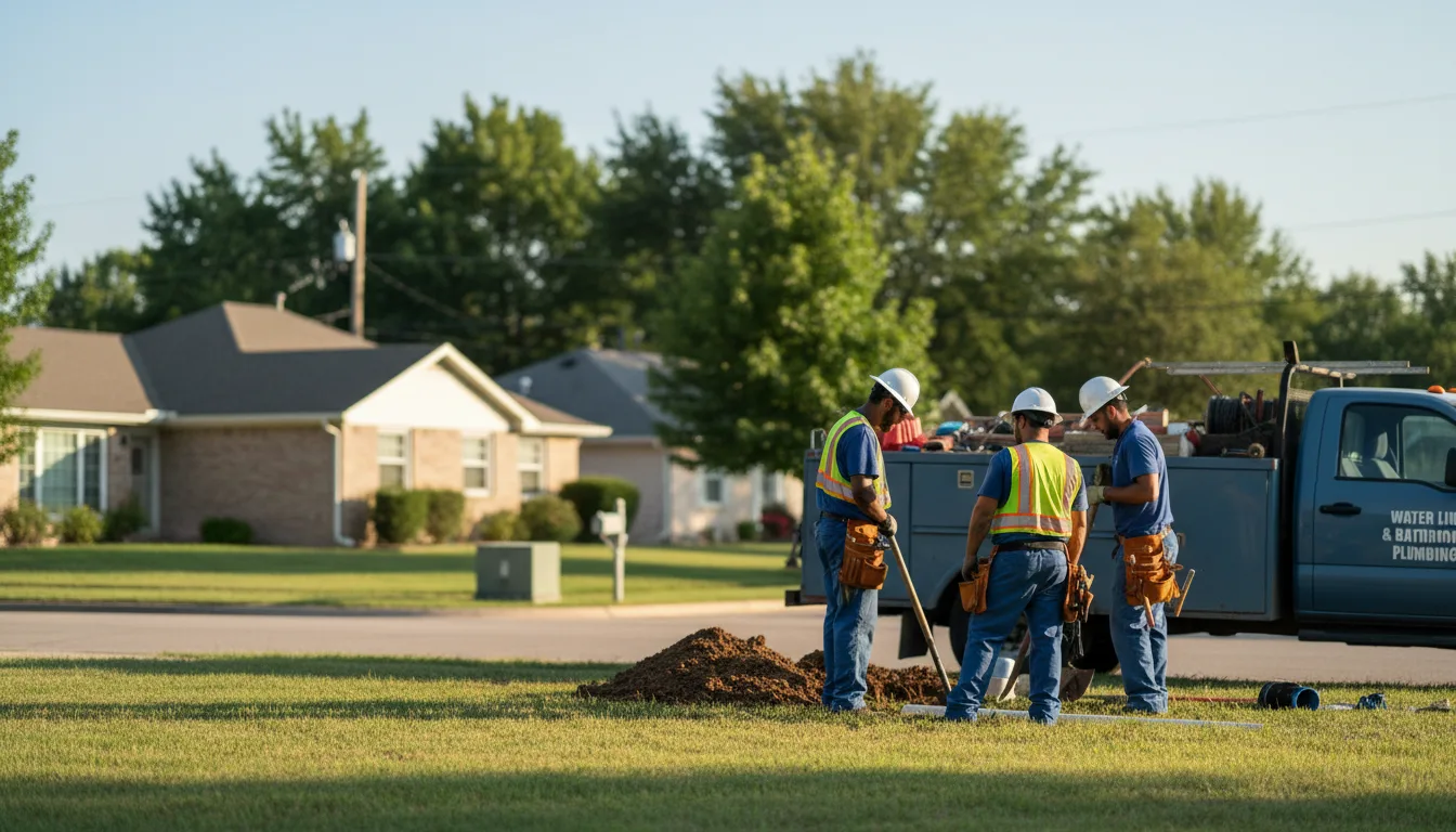 Residential water line and bathroom plumbing service in Byhalia, MS